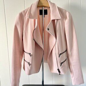 Banana Republic Moto Jacket Light Pink Women's Jacket size 2 Petite